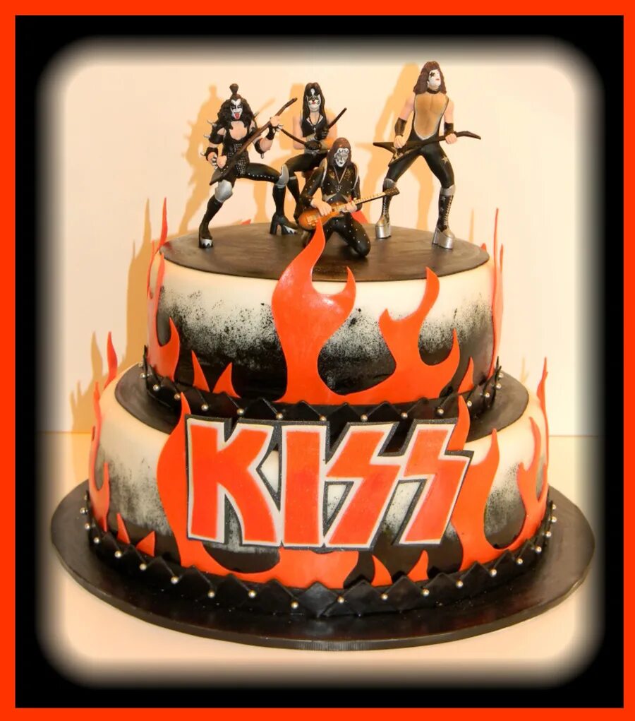 Торт кис кис. Торт с группой. Торт с группой Kiss. Торт Happy Birthday. Тортик на др группы.