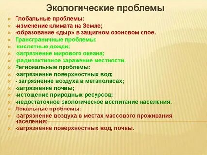 Определение экологической проблемы