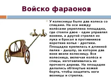 Опишите рисунок войско фараона