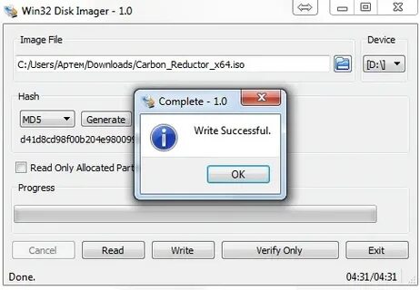 Win32 disk imager