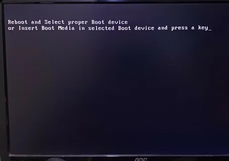 No bootable device is detected