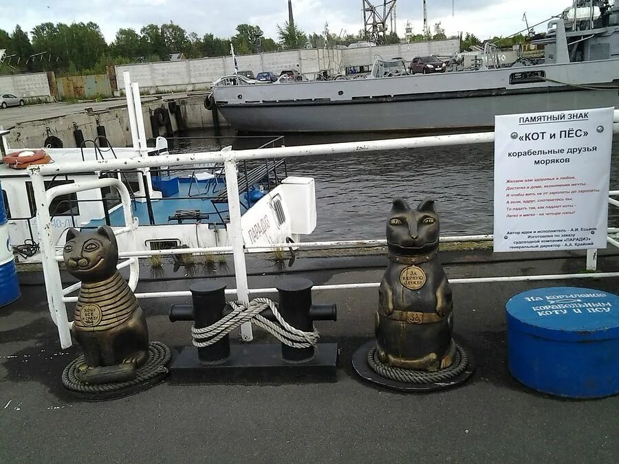 Корабельный кот. Кот и пес Кронштадт памятник. Памятный знак кот и пес. Корабельные коты. Памятник коту в Кронштадте.