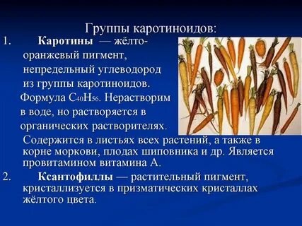 Пигментами каротиноидами