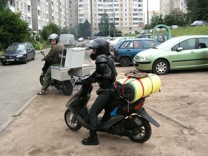 Остановили мопед