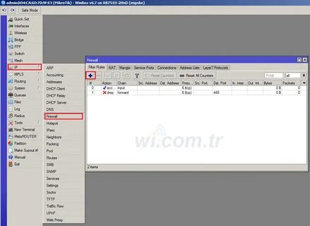 Address port firewall