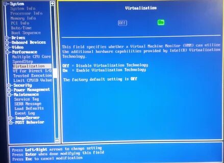 Virtualization technology включить