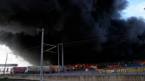 Пожар в порту