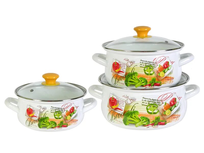 1,6/2,1/3,0 л). Кастрюля стальэмаль 3 л. Набор 1с408 европейская кухня белосн. Белые ночи-1 белый (сфер 2л, 3л, 4л). Набор посуды: кастрюли 2л,3л,4л + чайник 2,5 л "полесье" 2-3056/6.