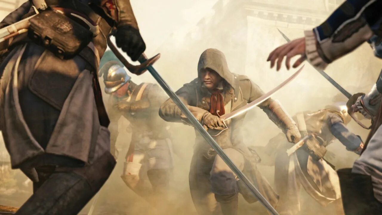 Бой ассасин крид. Assassin's Creed Unity Gameplay. Assassin's Creed Unity бои. Ассасин игры на РС. Assassin's Creed единство кадры.