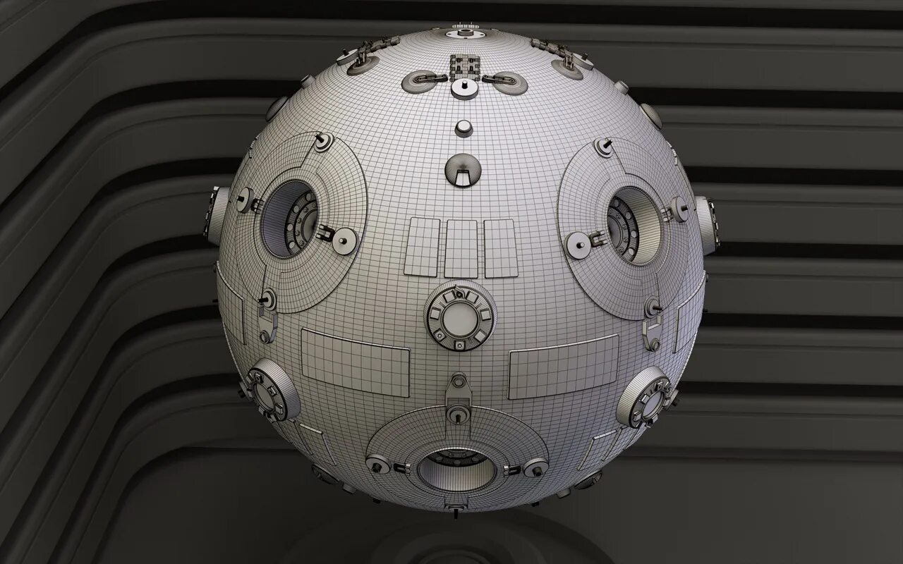 Sci fi blender. Робот сфера. шарообразный робот. сферический дрон. sci fi сфера.