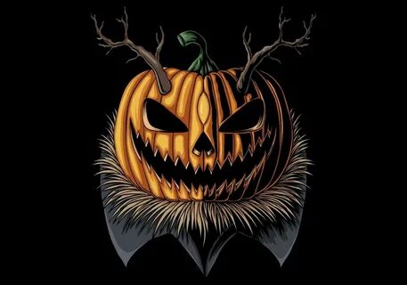 Halloween horned pumpkin 