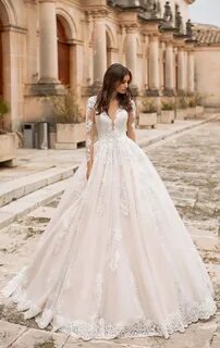 Пышное платье с рукавом Naviblue Bridal Jerome 18012 Купить свадебное платье в с