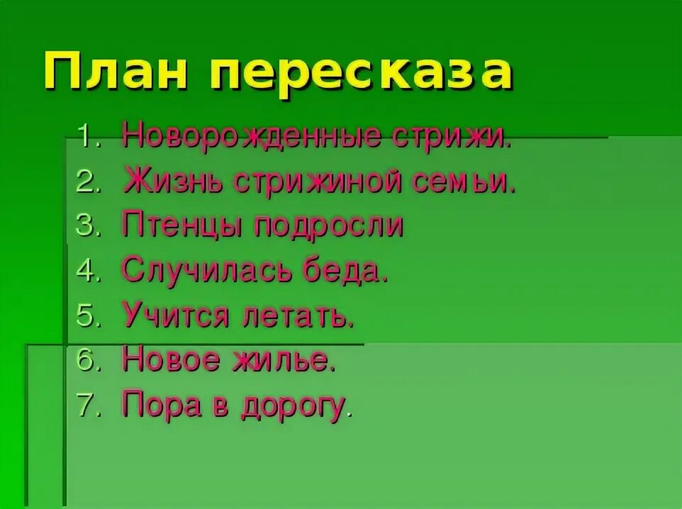 План по тексту стрижонок скрип