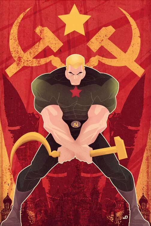 Советский Супергерой. Супергерой коммунист. Русские герои комиксов