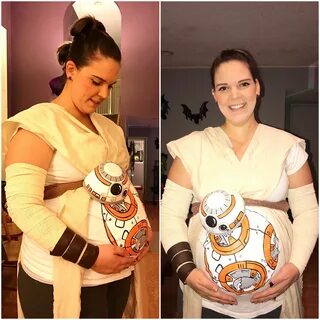 starwars #rey #bb8 #maternity #pregnant #maternitycostume Костюмы На Хэллоу...