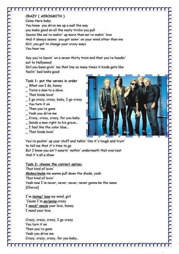 Aerosmith Crazy. Aerosmith Crazy перевод. Aerosmith Crazy Lyrics. Crazy текст. Английская песня крейзи