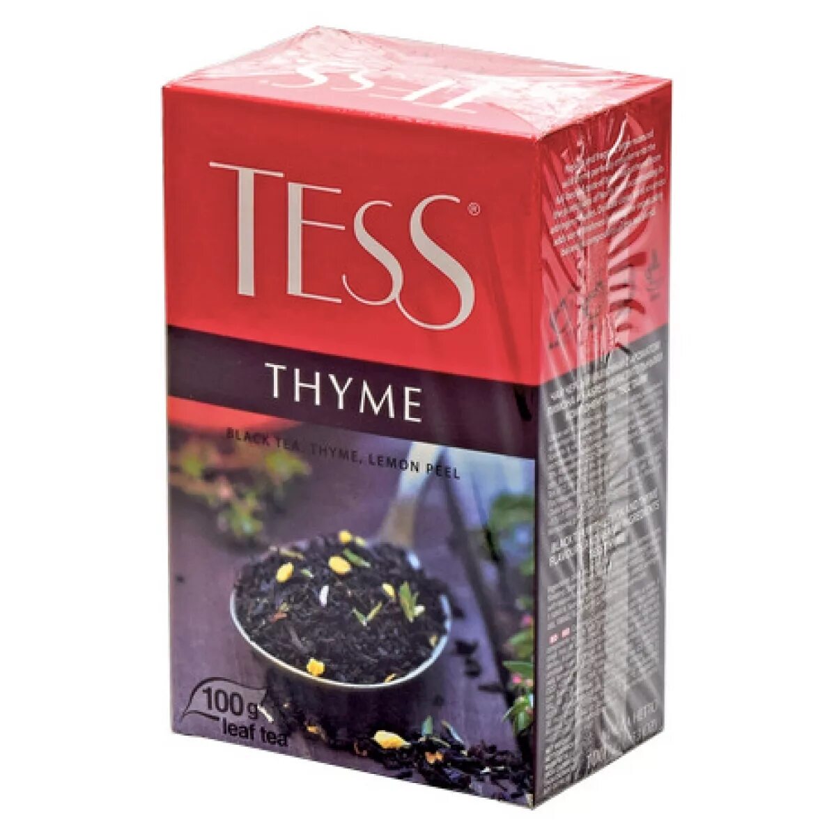 Чай tess шт. Чай Тесс тайм черный 100пак. Чай Tess черн. Thyme листовой 100гр*15. Чай черный Tess Thyme 100 гр. Чай Тесс 100 пак.