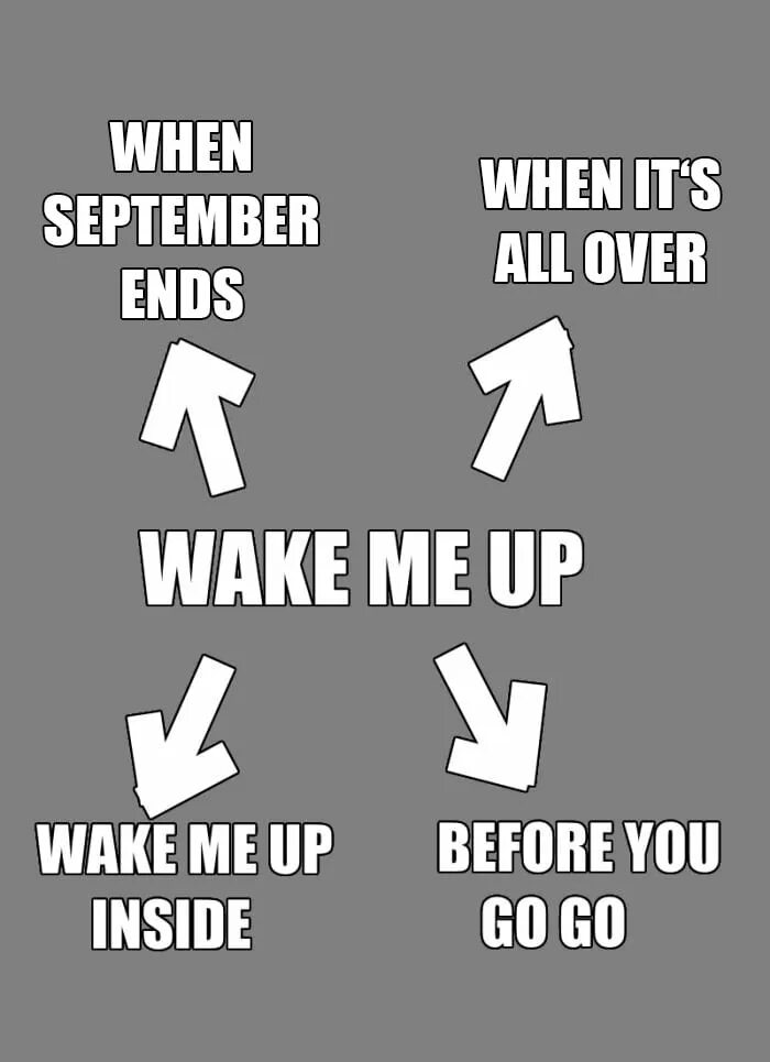 When it is added. Wake me up when September ends Мем. So Wake me up when its all over. When September Day Мем. Its me when the when the.