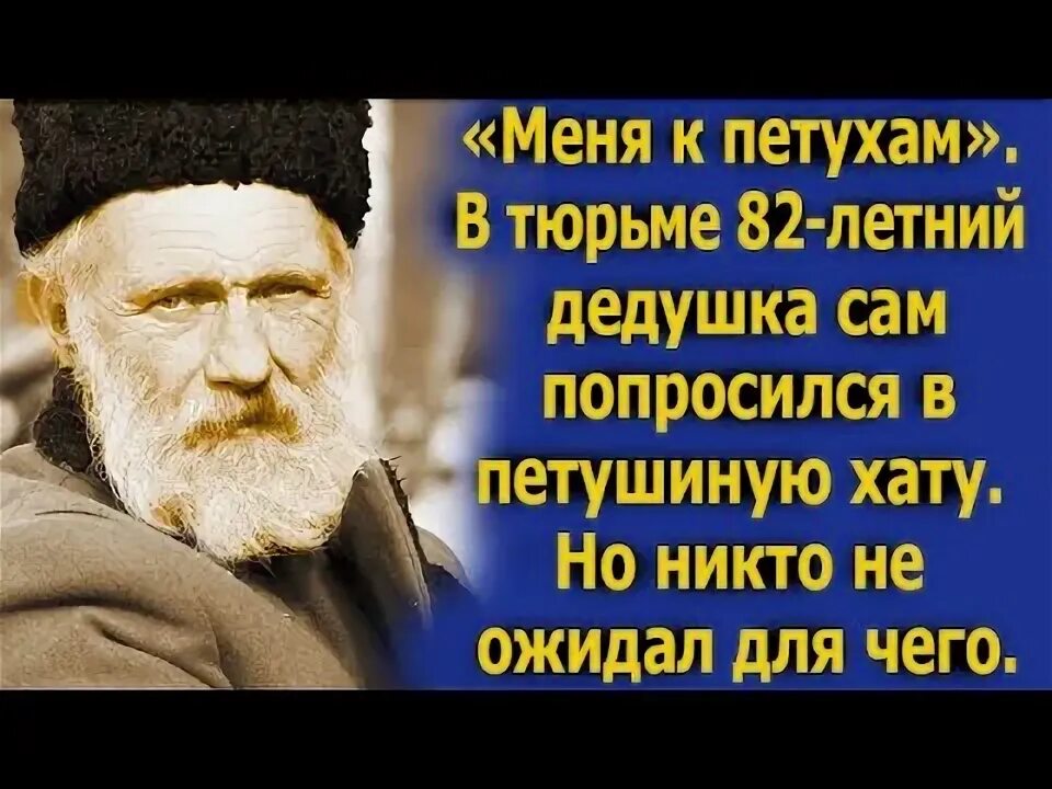 Первоход размотал всю хату. Дед в тюрьме почувствовал тепло Деда. Братия в темнице и дед.