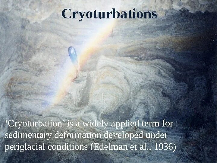 Cryoturbation. The term applied