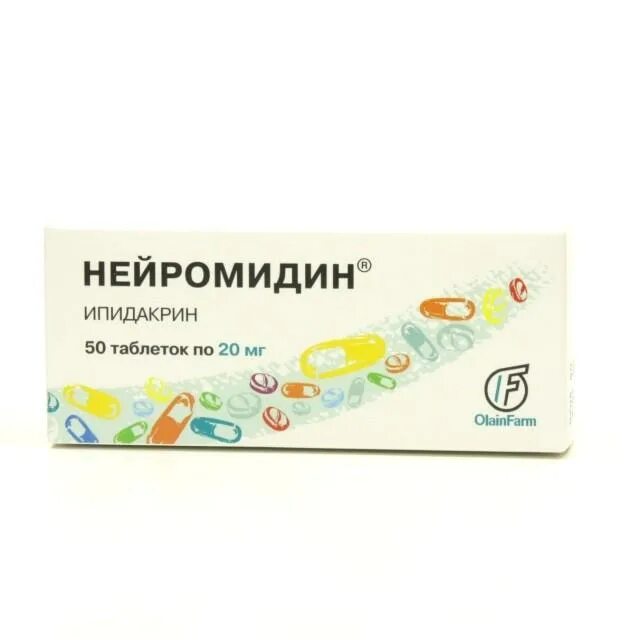 Нейромидин как принимать до еды или после. Нейромидин таблетки 20 мг, 50 шт. Олайнфарм. Нейромидин таб 20мг. Ипидакрин 20 мг таблетки.
