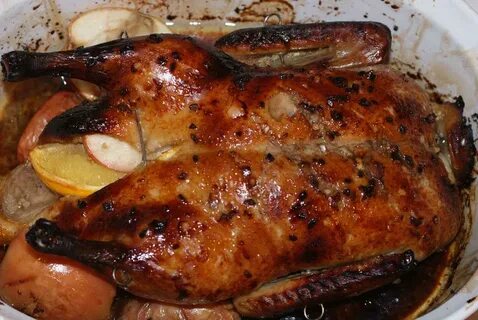 Маринад для утки с яблоками в духовке