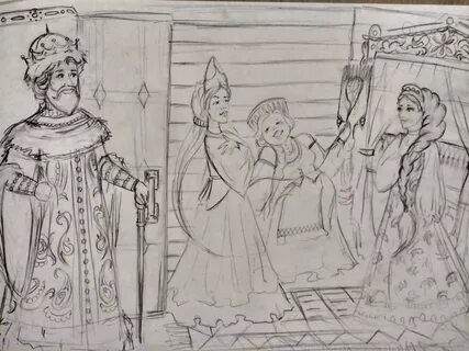 Царь салтан сказка картинки нарисовать