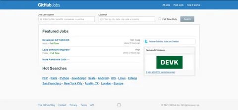 Github jobs