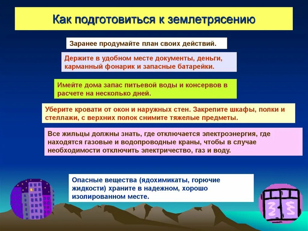 Как подготовиться к землетрясению ОБЖ 7 класс. Подготовится к землетрясению. Поведение при землетрясении. Памятка как подготовиться к землетрясению. Взаимосвязь между землетрясениями