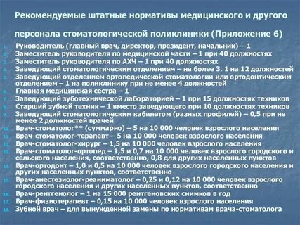 Нормативы детские поликлиники