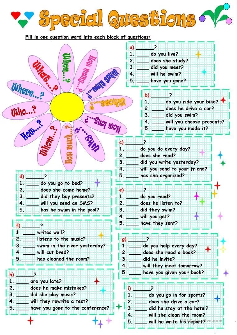 Общий вопрос в английском упражнения. Вопросы в английском языке Worksheets. Специальные вопросы в английском языке Worksheets. Специальные вопросы Worksheets. Вопросительные слова в английском Worksheets for Kids.