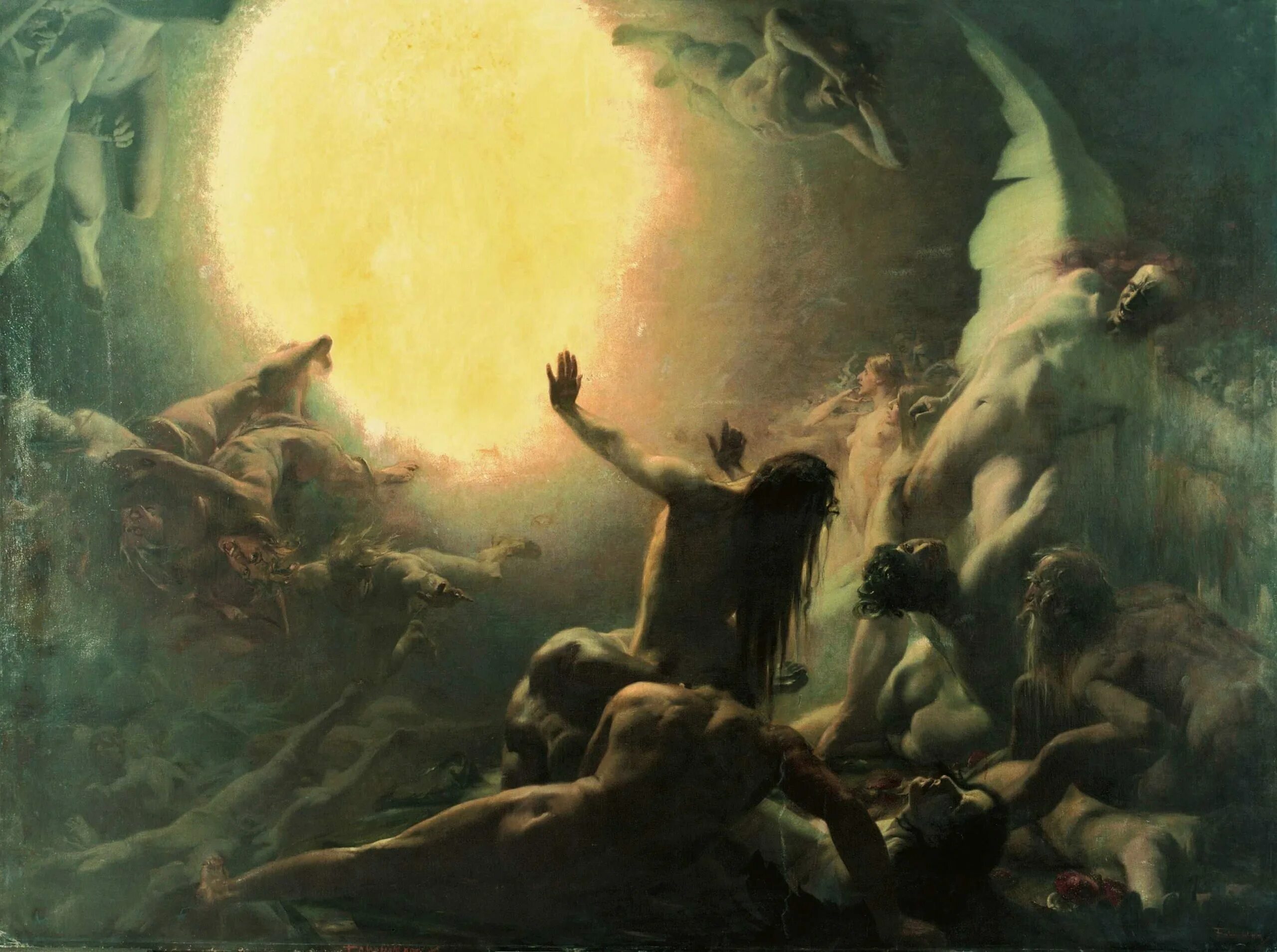 Победа света над тьмой :: Ханс МАКАРТ. Ludwig Fahrenkrog (1867 – 1952). Свет побеждает тьму