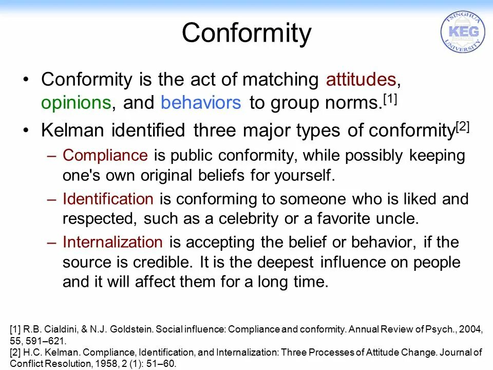 Conformity article.