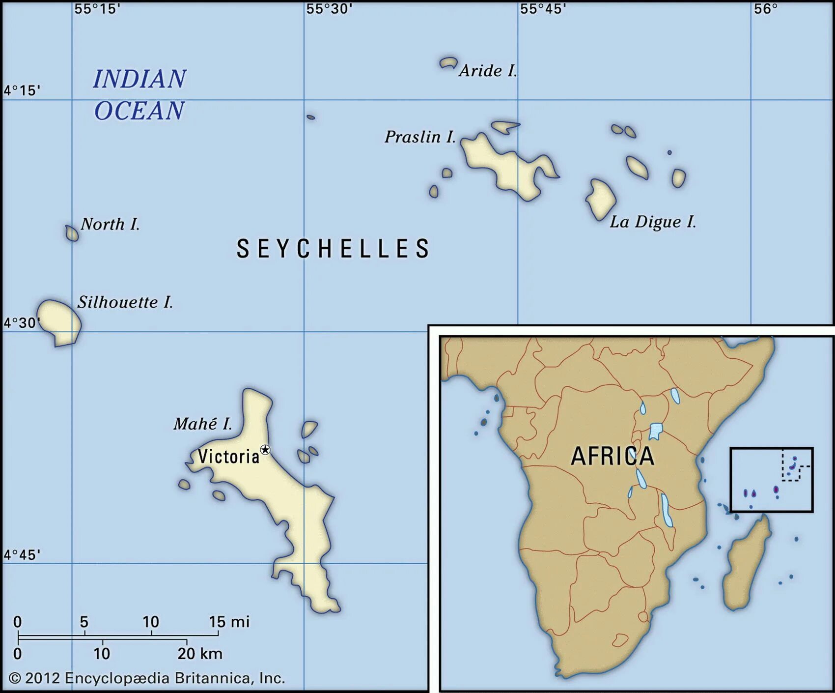 Сейшелы острова на карте. Карта Сейшельских островов на карте.