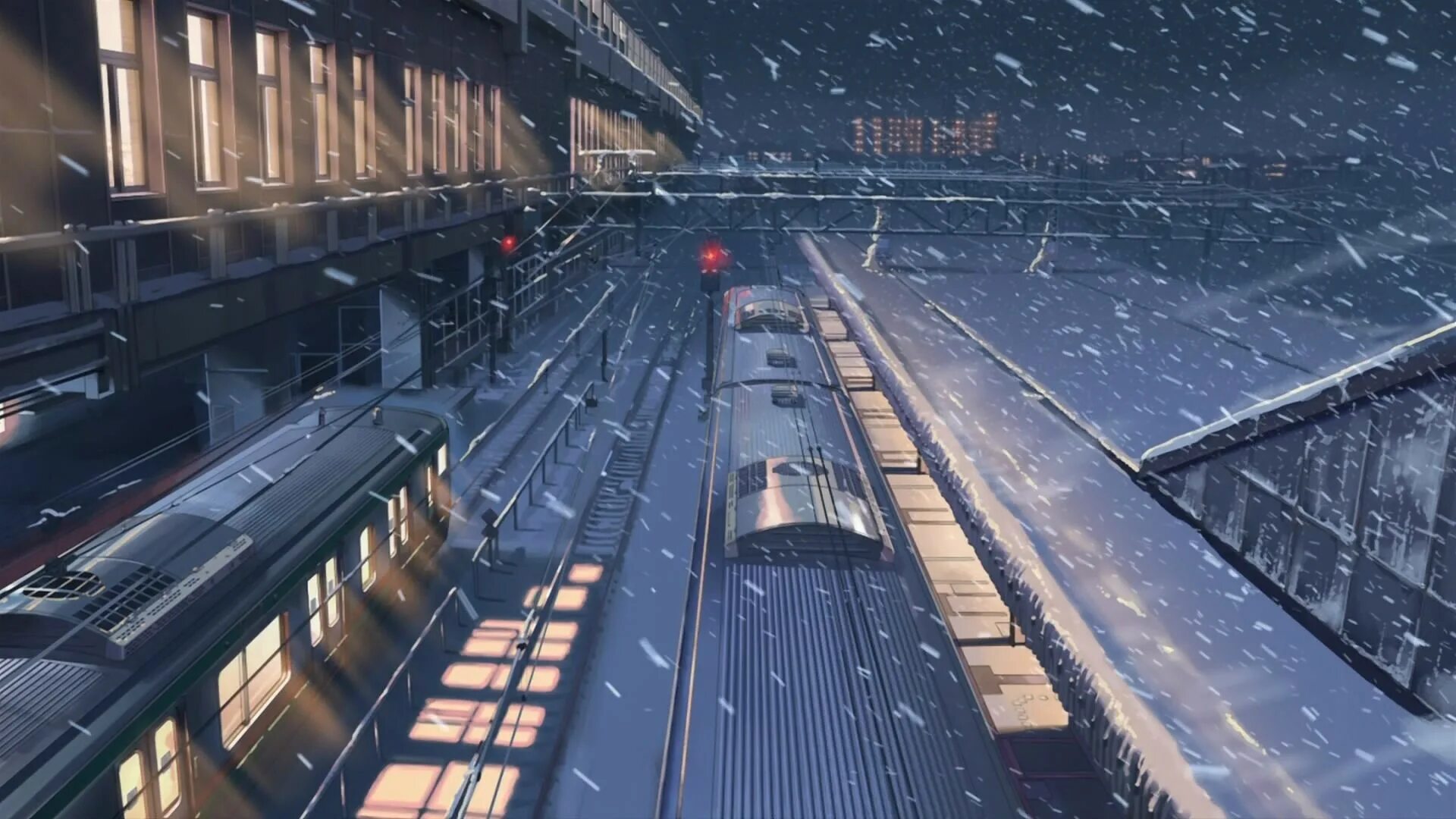 Куда едет поезд судного дня манга. Макото Синкай железная дорога. Макото Синкай пять сантиметров в секунду.