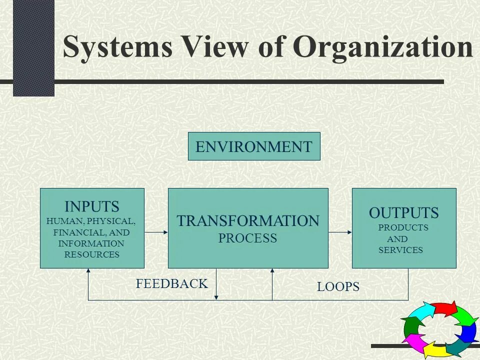 Systems theory. Theories of Human resources. System view. Environmental Transformations.