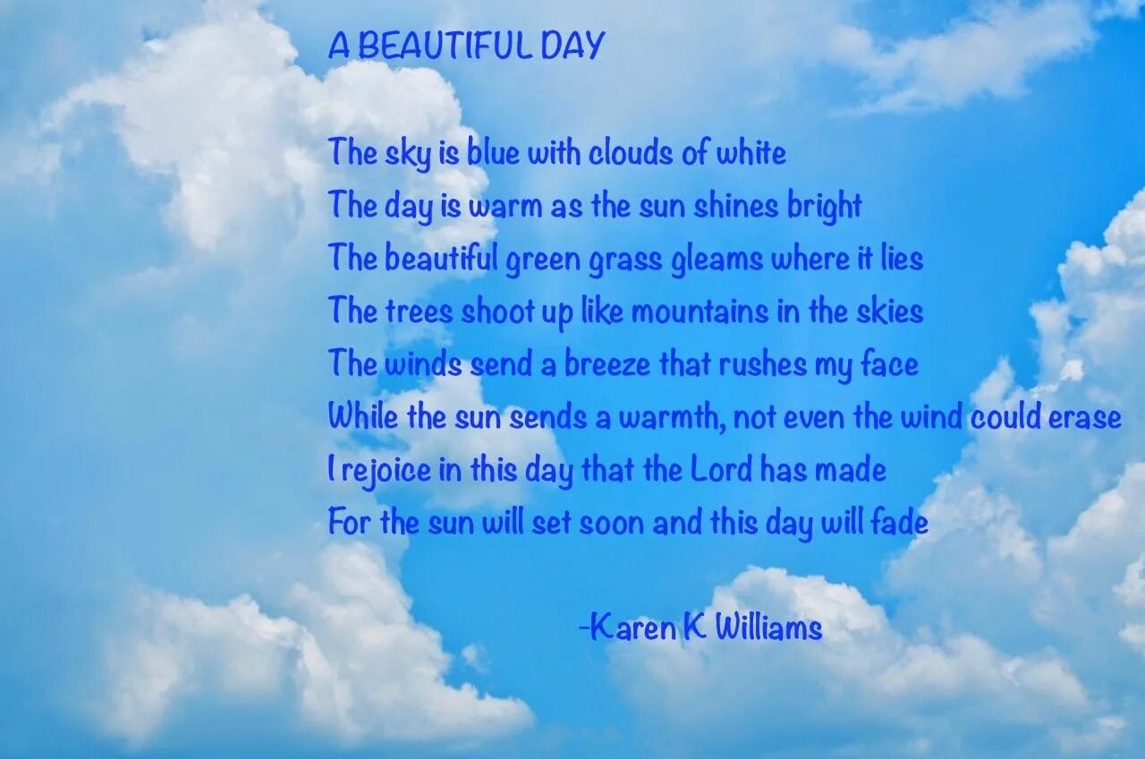 Beautiful poem. A beautiful Day tekst. My World poem. Poems Beauty.