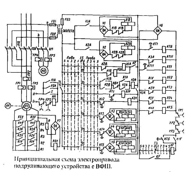 Схема управления шпиля через прл блок Осушительного насоса (схема повторного включения электроприводов насосов) Студ