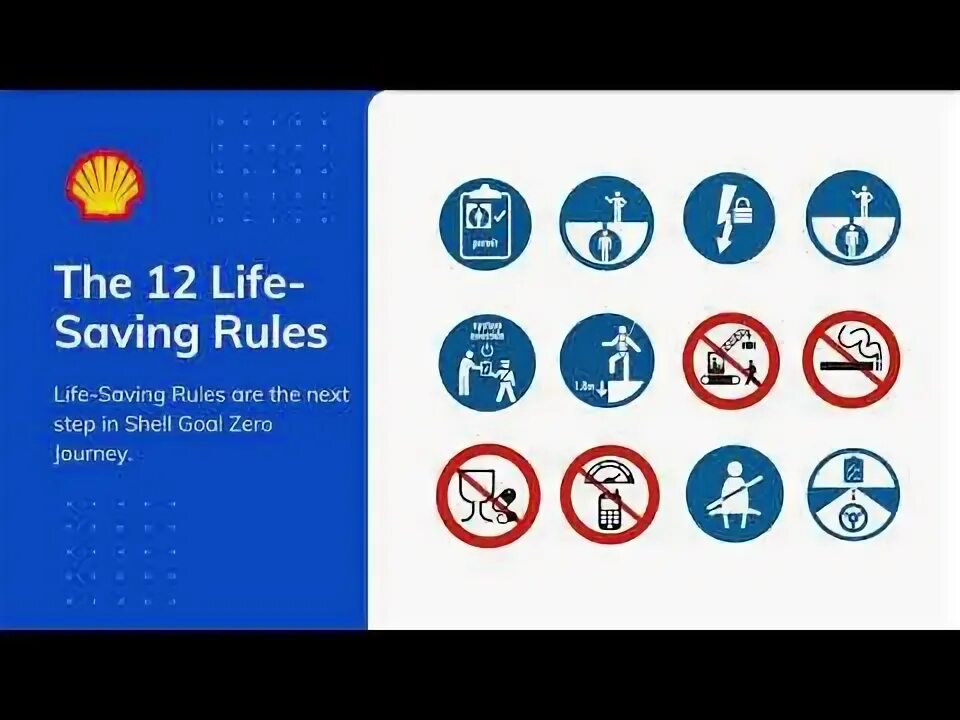Saved rules. 12 life saving rules.