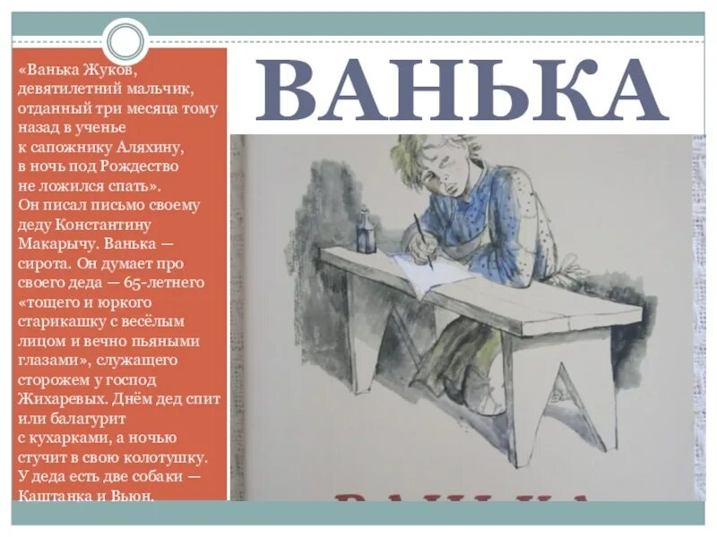 Ванька Жуков девятилетний мальчик отданный три месяца тому назад. Ванька Жуков девятилетний мальчик. Ванька Жуков письмо. Рассказ Ванька Жуков. Рассказ ванька читать полностью