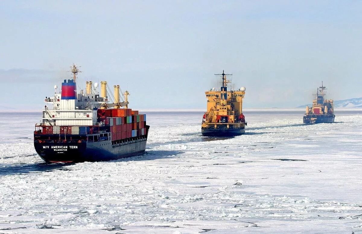 Северный морской путь впервые полностью преодолела. Северный морской путь Севморпуть. Северный морской путь Караван судов. Северный морской путь в Арктике. Ледокол Севморпуть Ямал.