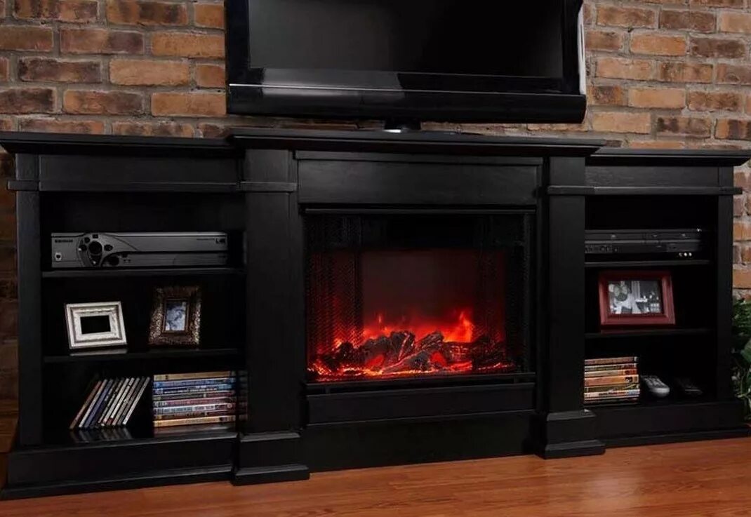 Электрический камин Electric Fireplace. Электрокамин Gazco 135r. Камин с телевизором. Камин с полками. Электрокамины под телевизор