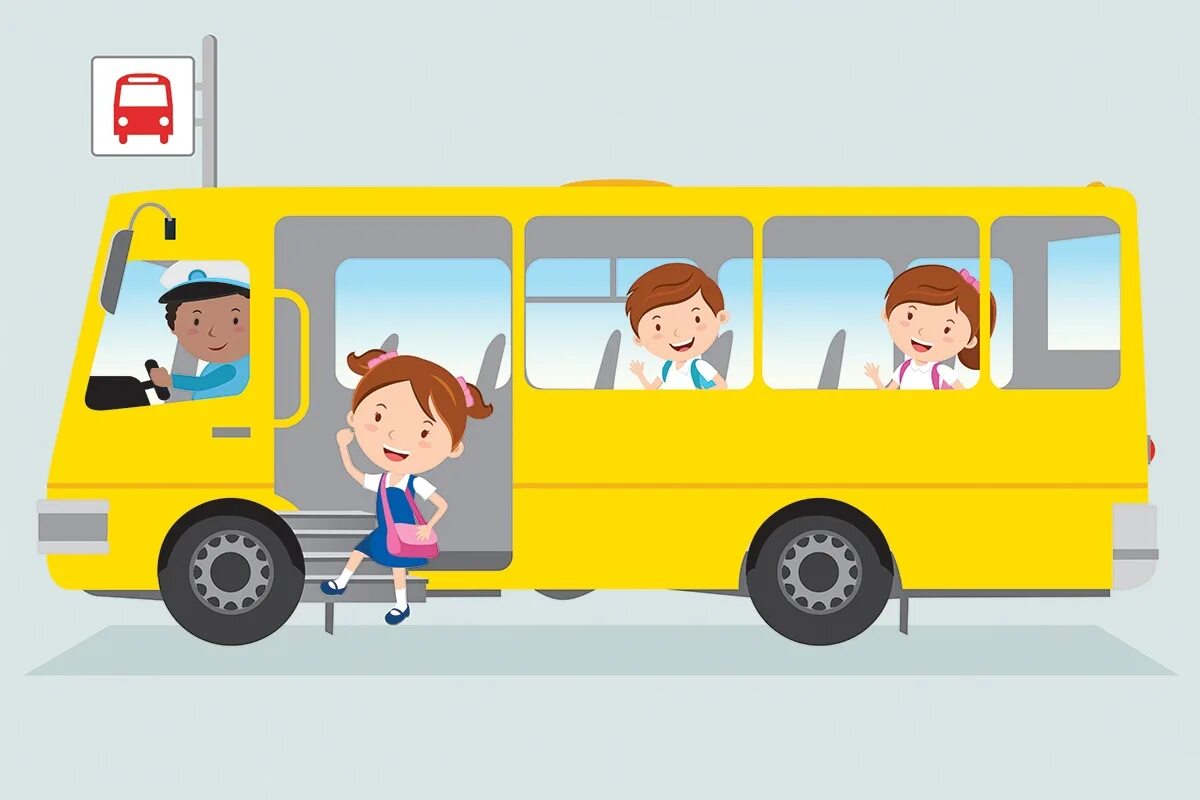 I get on the bus