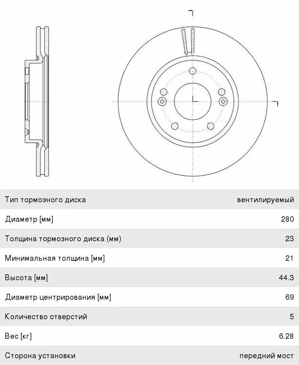 Какой диаметр тормозного. Размер тормозных дисков 51712c5700. Тормозной диск 280 чертеж. Толщина переднего тормозного диска Hyundai. Минимальная толщина тормозного диска Хундай i 30 оригинал.