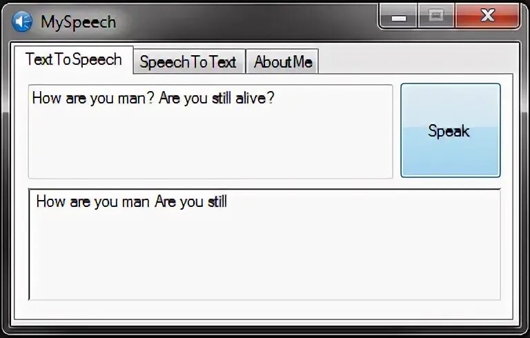 System speech. Texttospeech.