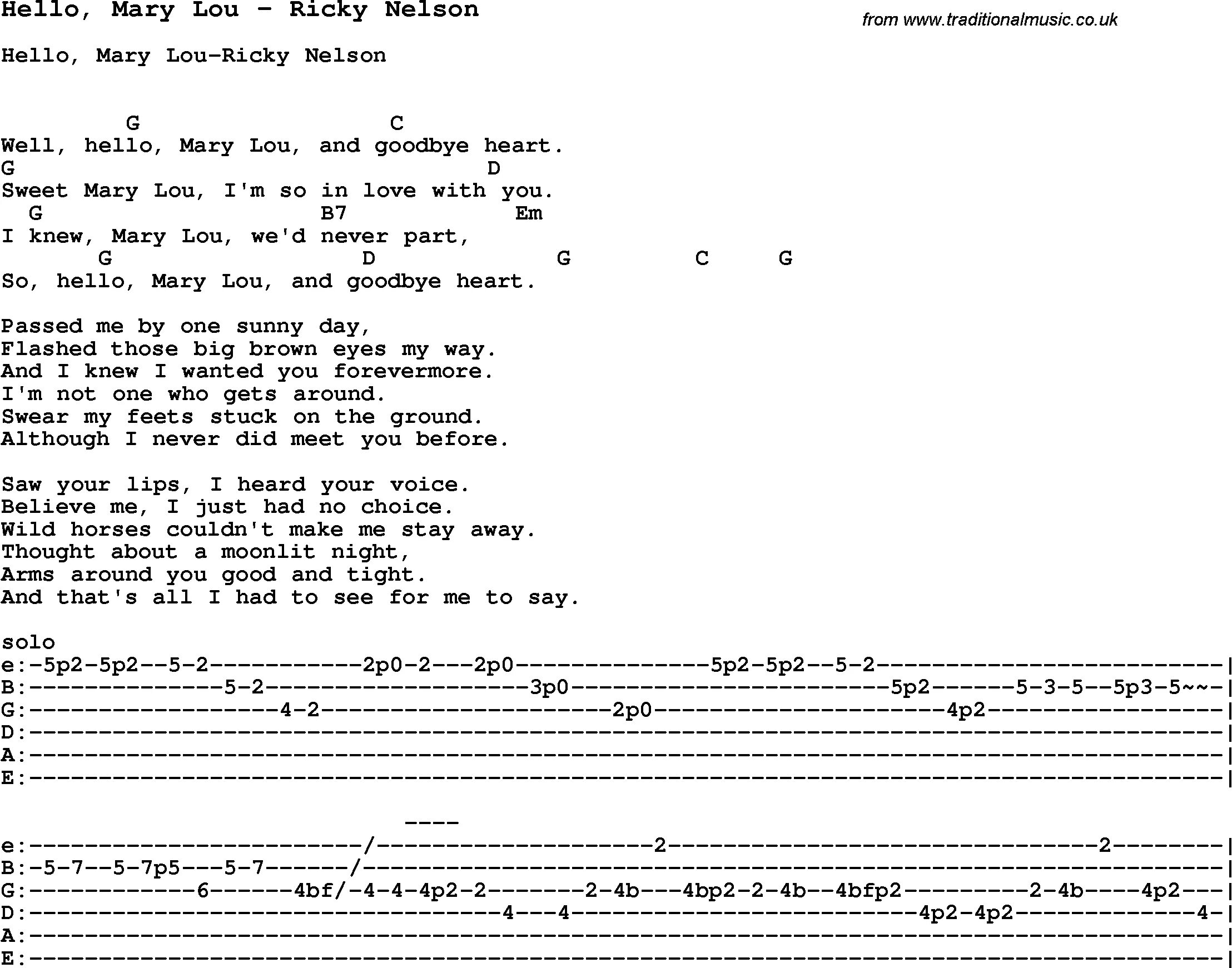 На гитаре песня привет. Ricky Nelson hello Mary Lou. Hello Mary Lou аккорды для гитары. Hello Mary Lou Ноты. Hello Mary King dude аккорды.