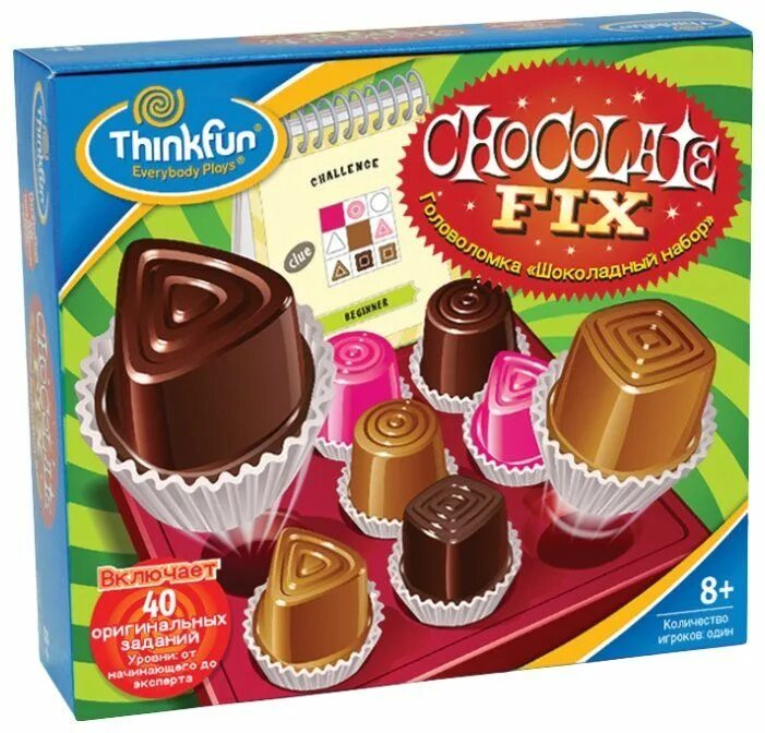Игрушек шоколад. Игра Chocolate Fix. THINKFUN шоколадный набор. Шоколадный набор настольная игра. Настольная игра THINKFUN.