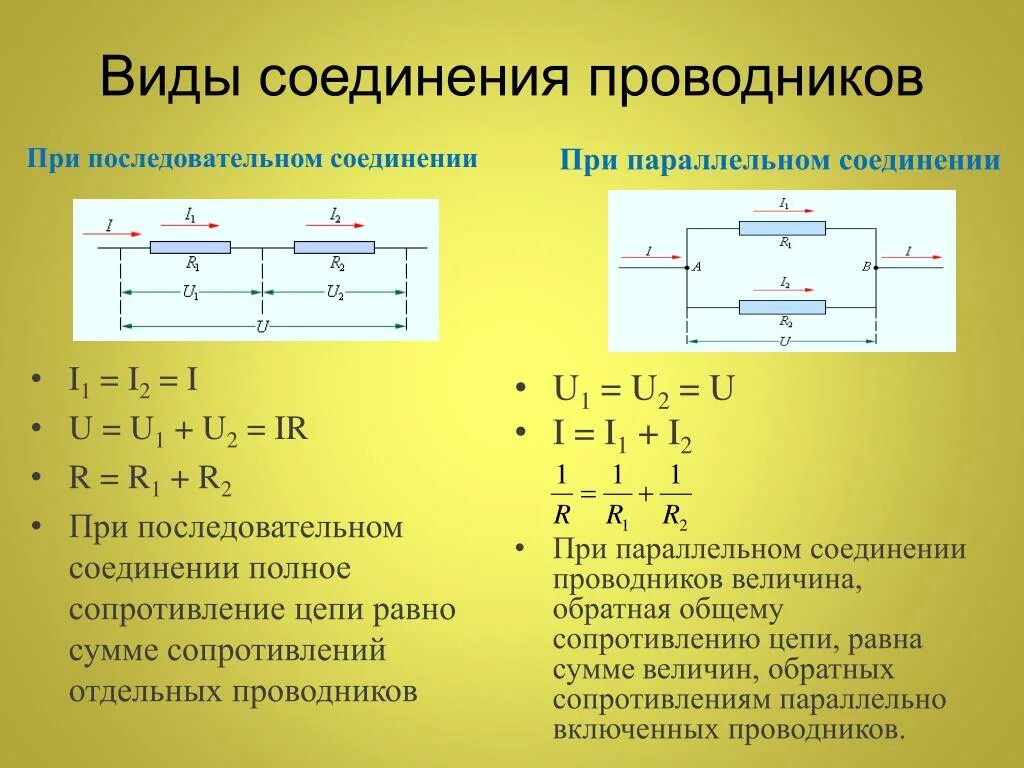 Расчет сопротивления при последовательном соединении