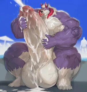 cum, cum on balls, cum on penis, cum on self, cumming, denkon1886, furry, h...