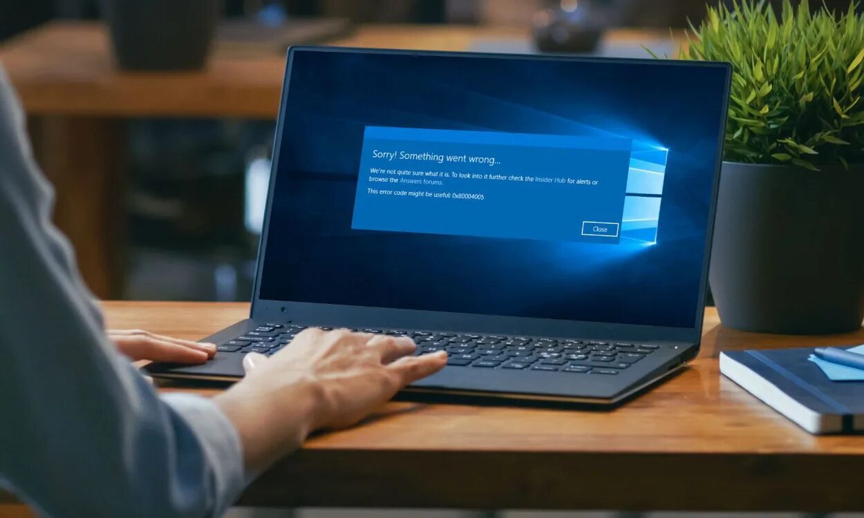 Ошибка на ноутбуке. Сбой ноутбука. ошибка 0x80004005. 0х80004005 windows 10 сеть.
